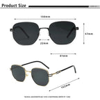Gafas de Sol CATERSIDE Polarizadas | Lentes Poligonales | Montura Metal | UV400