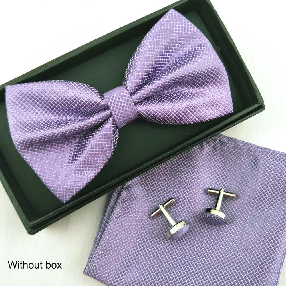 Conjunto Elegante para Hombre Pajarita Cuadros Liso Moda Casual