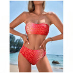 Bikini Sin Tirantes de Leopardo - Traje de Baño Sexy para Verano Tico