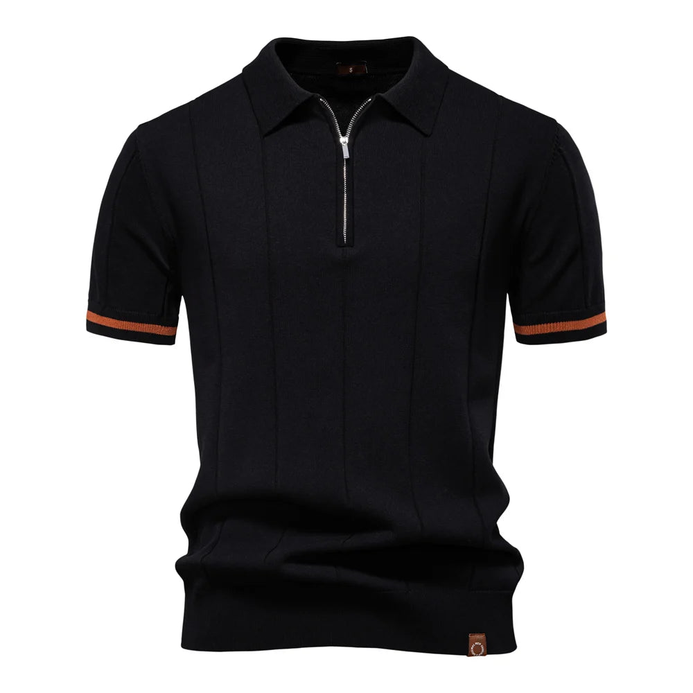 Polo Deportivo Cremallera Hombre | Ajustado Oficina Casual | Tallas S-XXL | Tico Trendy