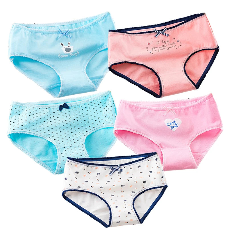 Bragas de Algodón con Lazo | Set de 5 Piezas