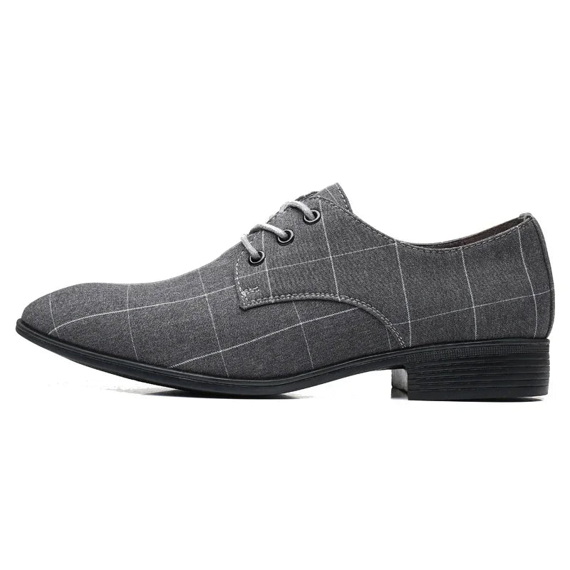 Zapatos Hombre Lona Formales Casuales Punta Puntiaguda Geométricos | Verano