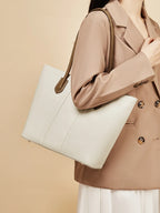 Marca LAORENTOU, bolso de hombro para mujer de piel sintética, bolso de viaje de gran capacidad con superficie suave para Otoño e Invierno 2025