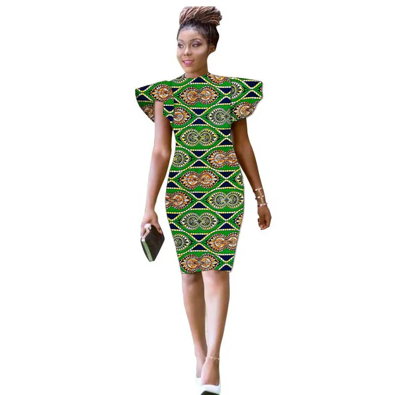 Vestido Dashiki Africano hasta la Rodilla