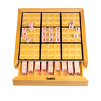 Juego de mesa Sudoku con azulejos y cajón, rompecabezas de números de 9x9, juguetes Montessori de madera, juegos lógicos para niños y adultos