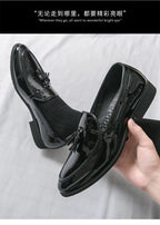 Zapatos Hombre Charol Morados Lujo Boda Fiesta Punta Puntiaguda | Talla 47