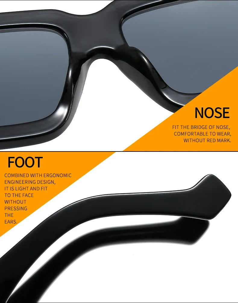 Gafas de Sol Cuadradas Grandes Retro Estilo Único Moderno
