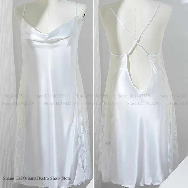 Camisón con Encaje de Retazos | Talla Grande