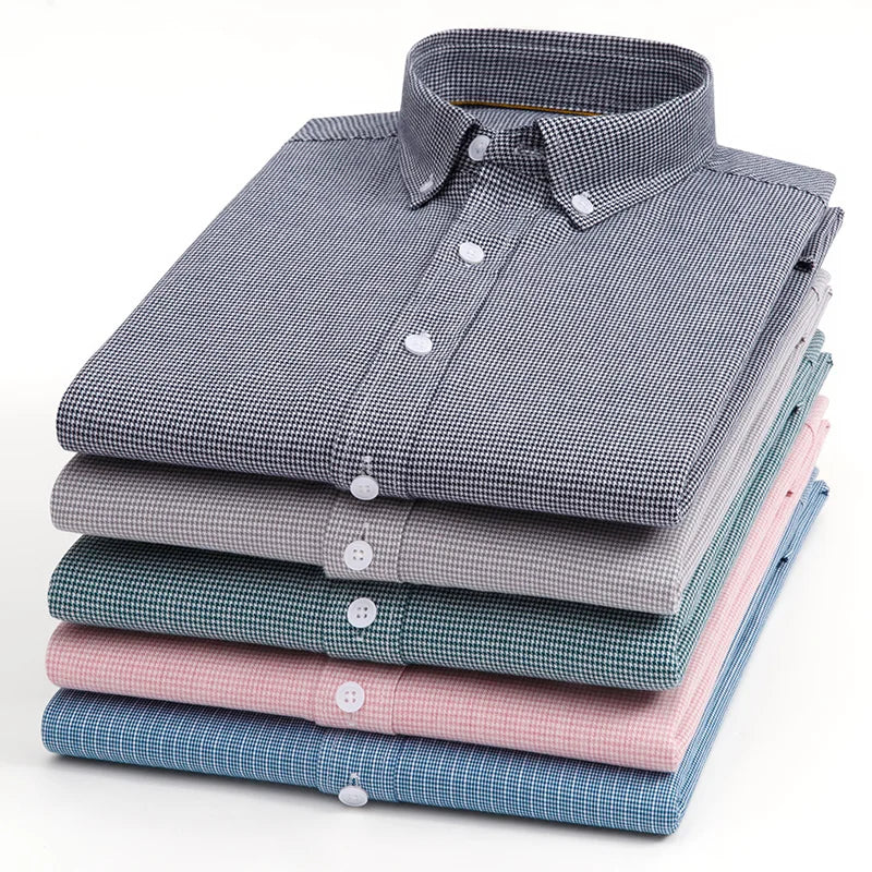 Camisa Rosa Pata de Gallo | 100% Algodón | Ajuste Formal | Top Clásico Hombre  | Ticotrendy