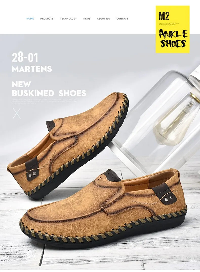 Mocasines Lujo Hombre ∣ Cuero Suave ∣ Zapatos Cómodos para Conducir