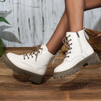 Botines de Plataforma | Suela Gruesa | Motociclista | Mujer