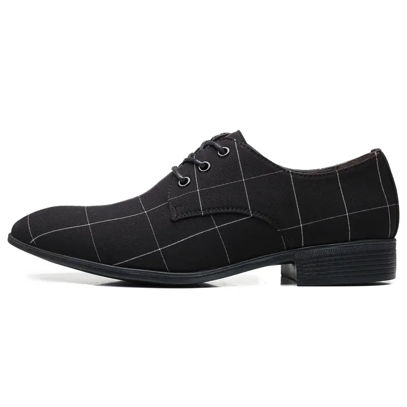 Zapatos Hombre Lona Formales Casuales Punta Puntiaguda Geométricos | Verano