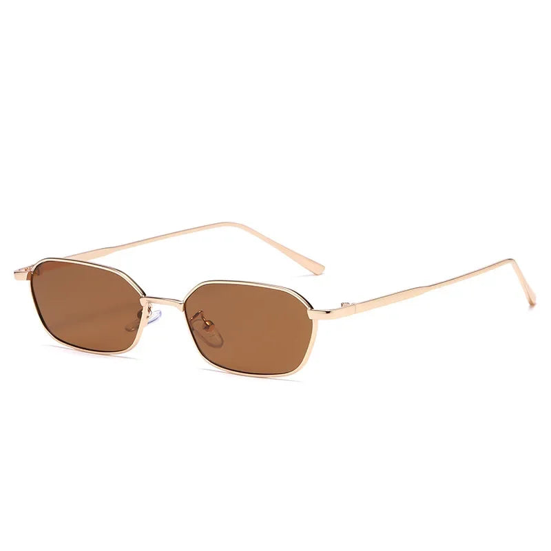 Gafas Sol Cuadradas Pequeñas Montura Metálica Steampunk Vintage | A La Moda UV400 Compras
