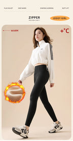 Leggings Piel Tiburón Polar Grueso | Moldeador Cremallera Cálida | Cintura Shaping OI | Ticotrendy