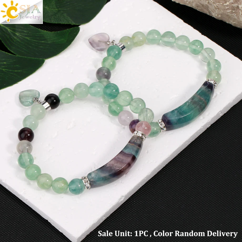 Pendientes de Piedra Natural Vintage con Cuentas de Reiki