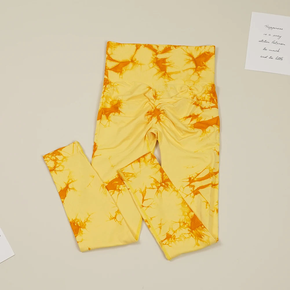 VEQKING Pantalones de yoga sin costuras para mujer, leggings deportivos de cintura alta, elásticos, de secado rápido, pantalones ajustados para gimnasio y entrenamiento