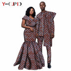 Vestido Africano Top Pantalón Irregular Pareja | Bazin Riche | Tallas XS-6XL | Tico Trendy