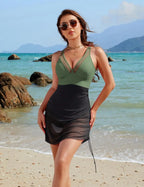 Bikini de Malla con Cordón 2025 | Una Pieza | Color Sólido