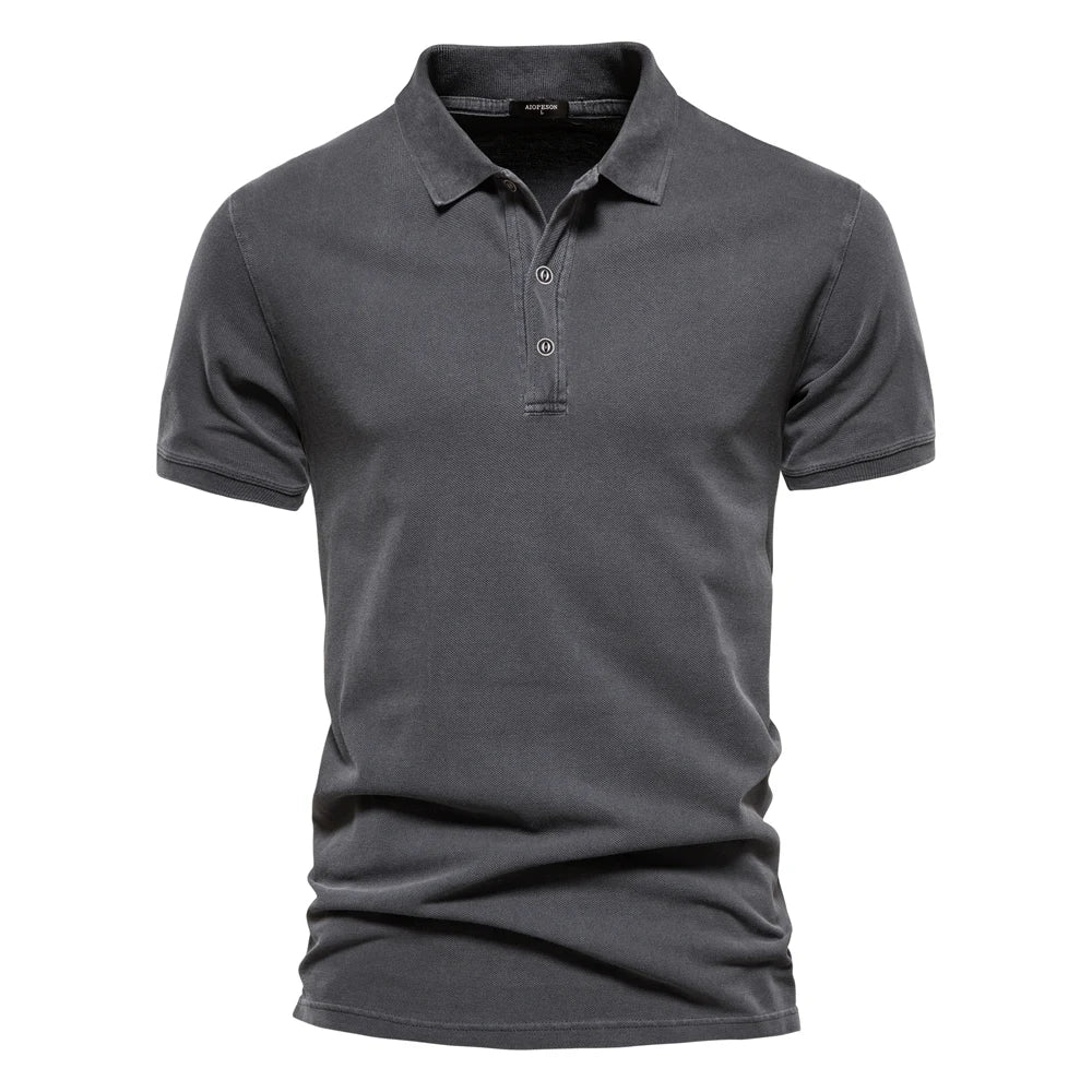 Polo Algodón Streetwear Hombre | Color Sólido Manga Corta | Tallas S-XXL | Tico Trendy