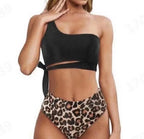 Bikini de Una Correa para Hombro - Traje de Baño Dividido
