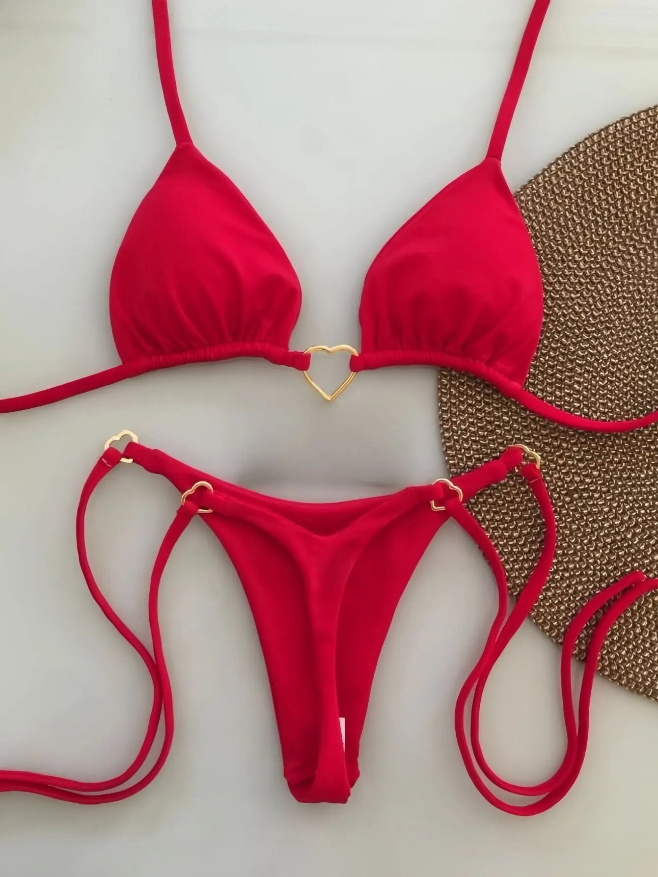 Bikini de Nailon con Correa de Corazón para Resort y Spa