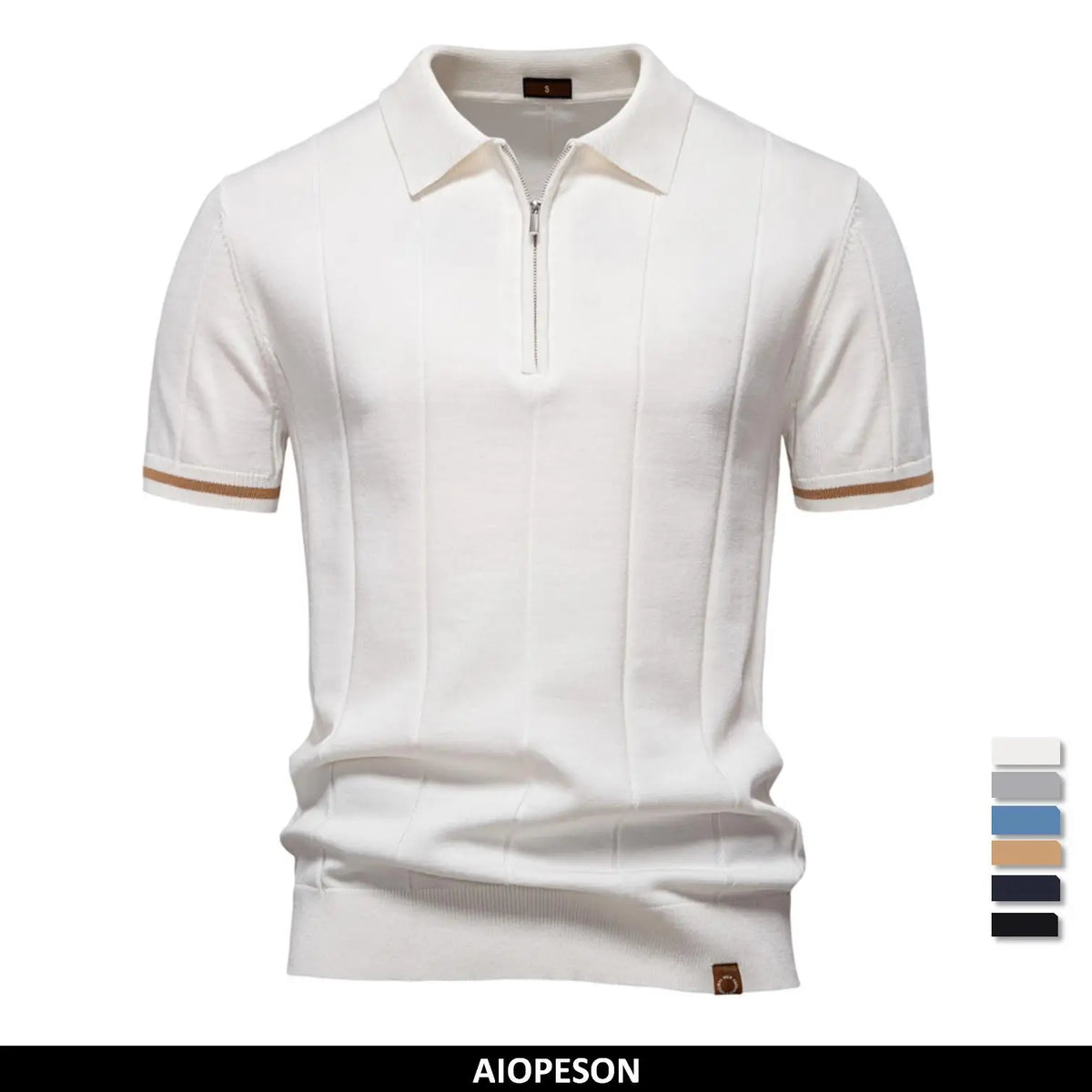 Polo Deportivo Cremallera Hombre | Ajustado Oficina Casual | Tallas S-XXL | Tico Trendy