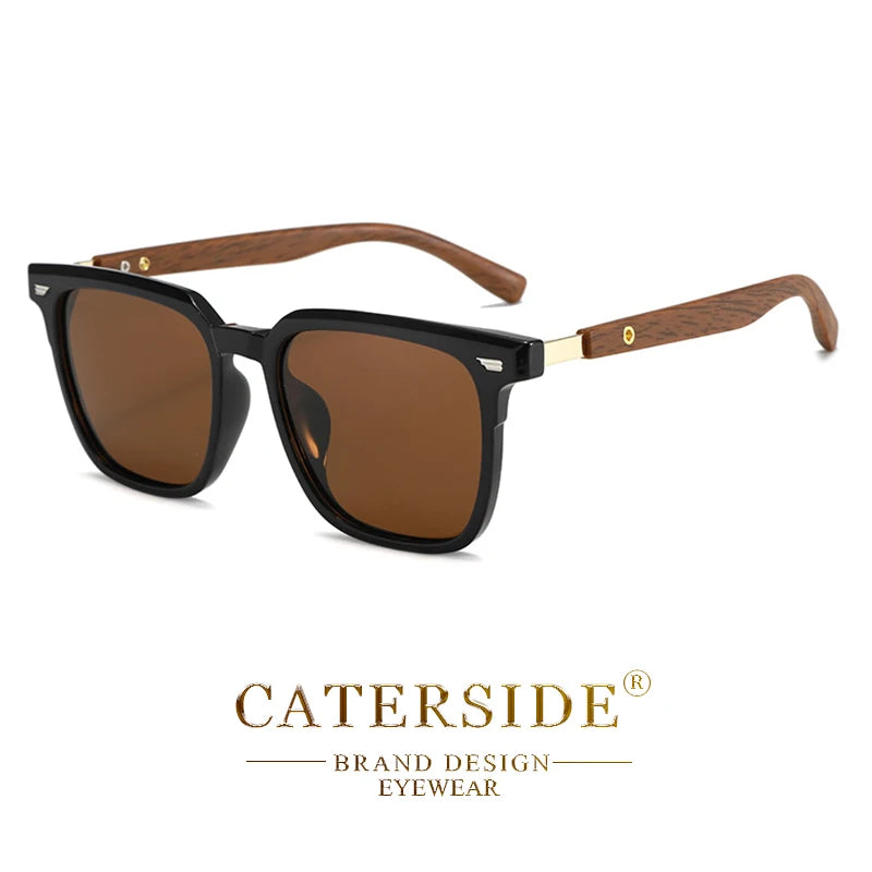 Gafas de Sol Polarizadas CATERSIDE | Montura TR90 y Patillas de Madera | UV400