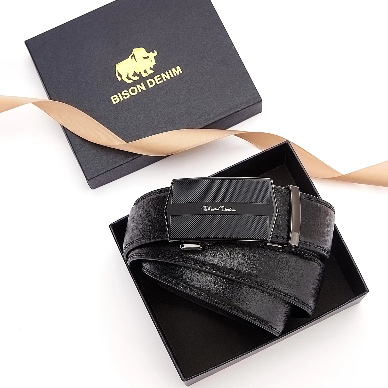 Cinturón Masculino | Hebilla Automática | Cuero | Negocios y Casual
