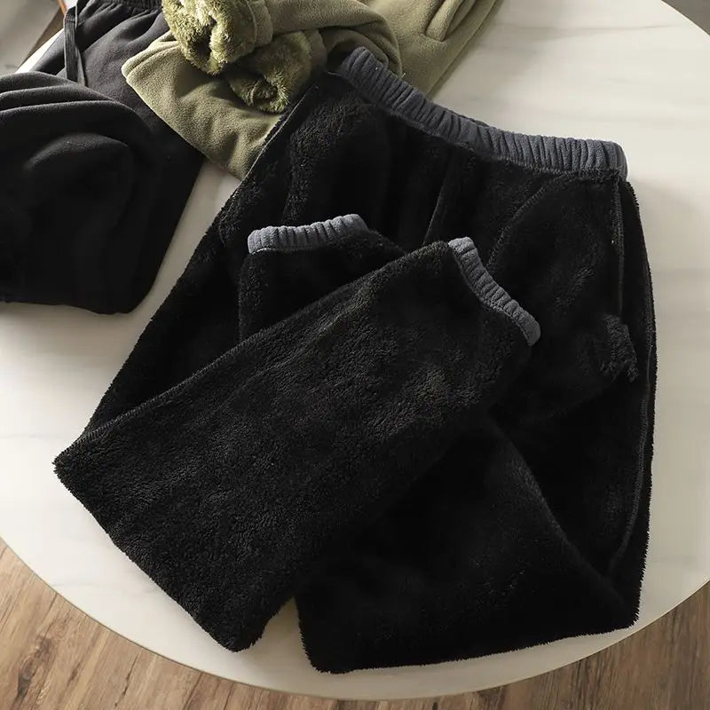 Pantalón Chándal Térmico Doble Cara | Lana Cordero Gruesa | Bombacho Suave | Antiviento | Ticotrendy