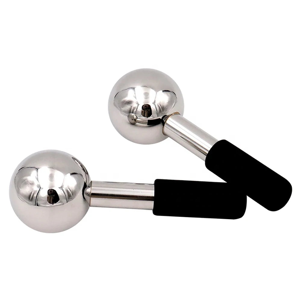 Rodillo de Metal mágico de acero inoxidable para terapia de frío, rodillo de belleza Facial de enfriamiento de oro rosa para la piel, gran oferta