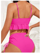 Bikini con Cordón y Volantes - Traje de Baño Sexy para el Verano Tico