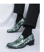 Zapatos Oxford Hombre Ticotrendy Piel Dividida Estampado Animal Sin Cordones | Elegantes