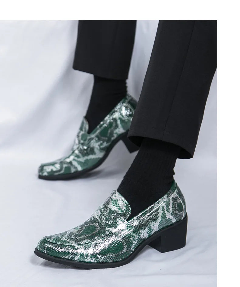 Zapatos Oxford Hombre Ticotrendy Piel Dividida Estampado Animal Sin Cordones | Elegantes
