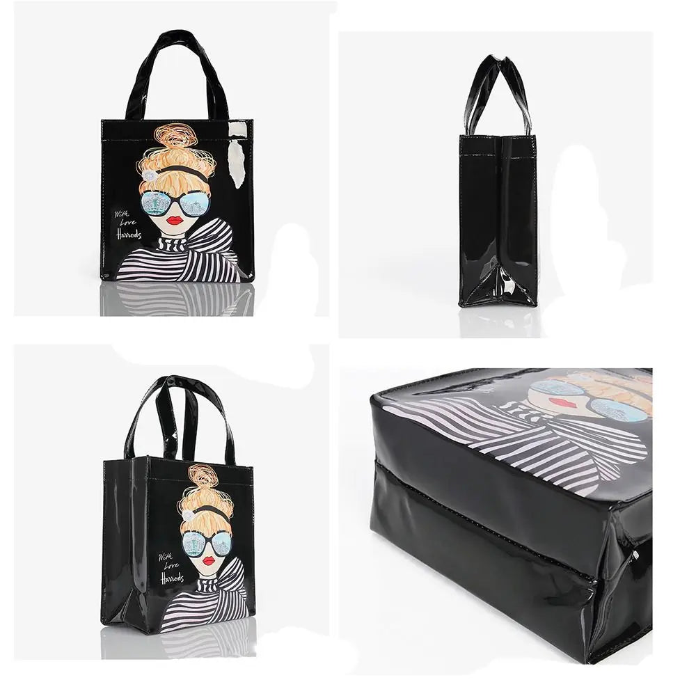 Monederos de compras de PVC a la moda, bolso de compras reutilizable de gran capacidad para mujer, bolso de playa ecológico impermeable