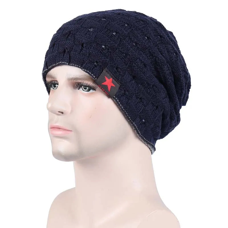 Gorro Punto Acrílico Rayas Cálido Térmico | Invierno Montar Casual Unisex