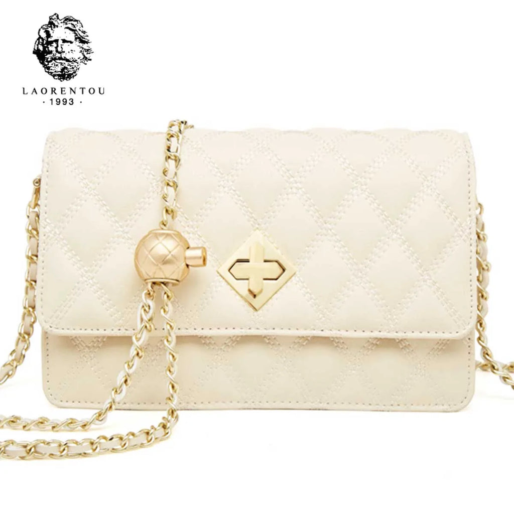 LAORENTOU bolso cruzado de cuero dividido para mujer, bolso de hombro femenino de moda 20225, bolso pequeño elegante