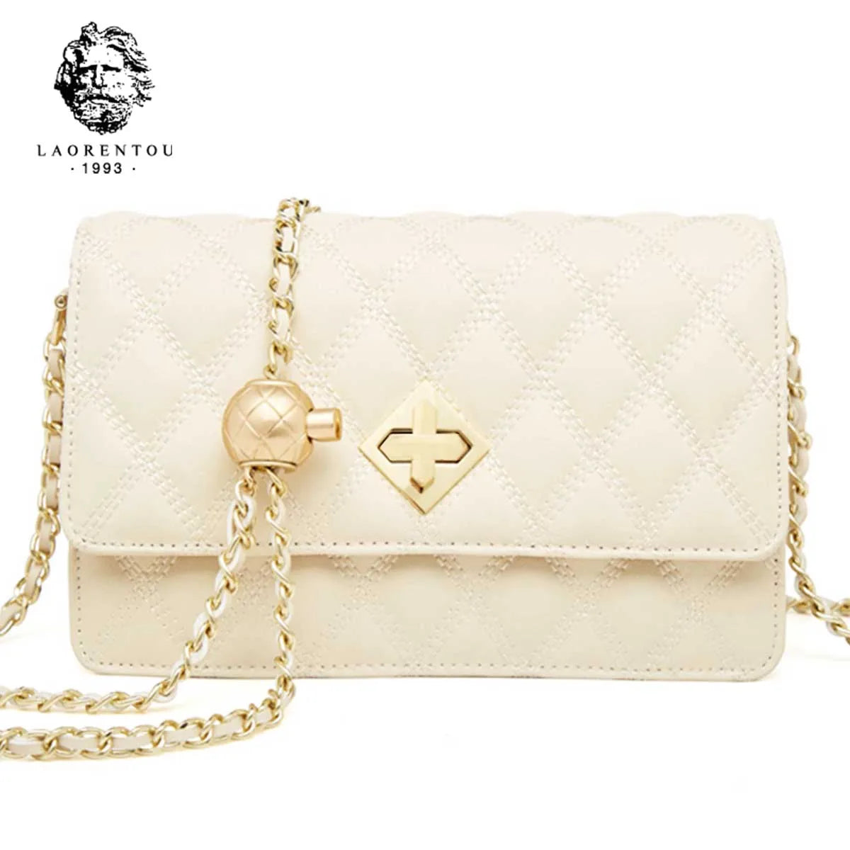 LAORENTOU bolso cruzado de cuero dividido para mujer, bolso de hombro femenino de moda 20225, bolso pequeño elegante
