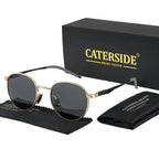 Gafas de Sol CATERSIDE Polarizadas | Montura Redonda Metal | Estilo Punk