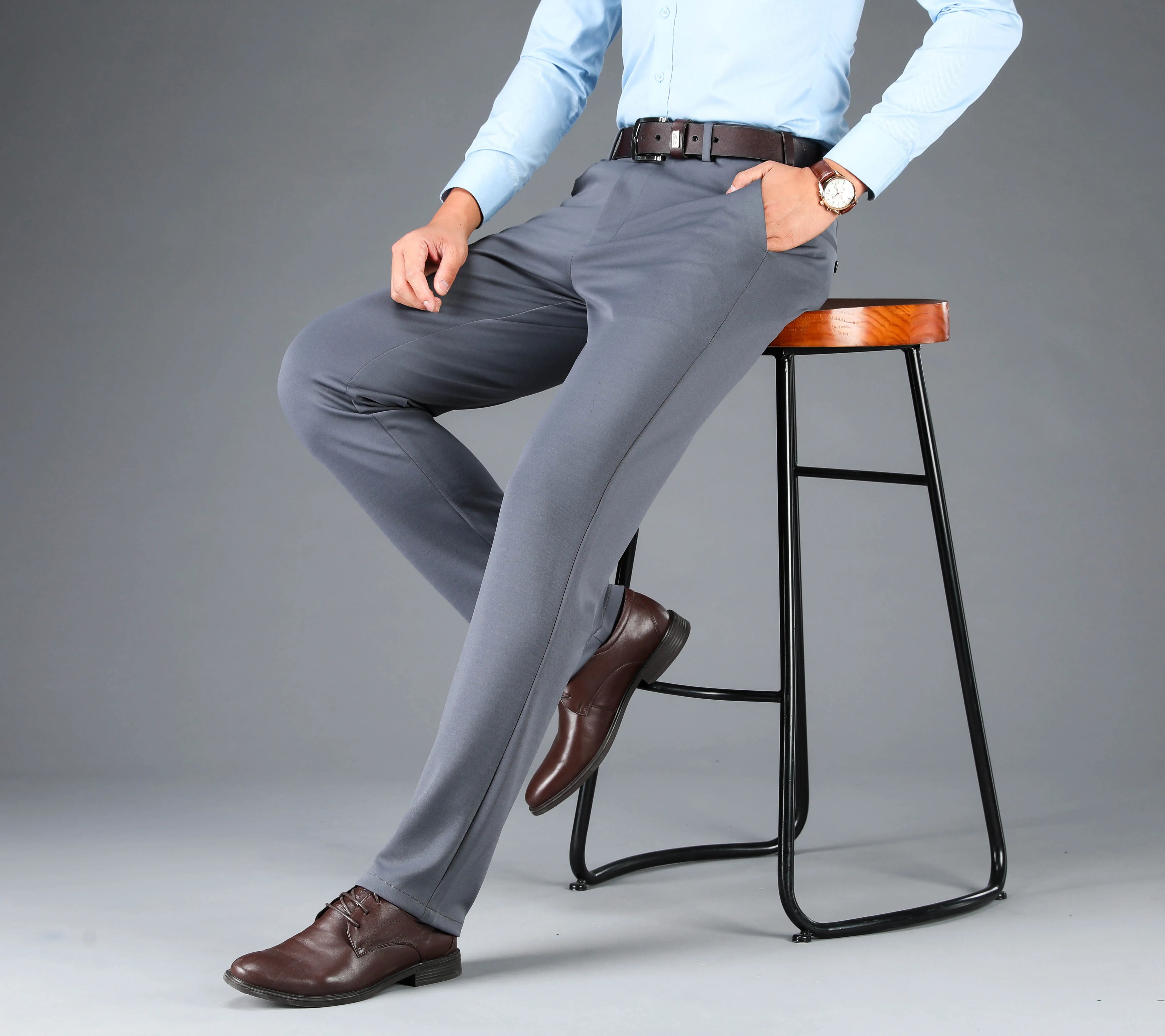 Pantalones de Traje para Hombre | Colores Negro, Azul Marino y Gris  | Ticotrendy