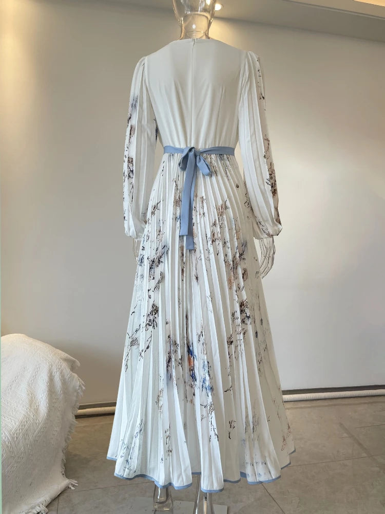 Vestido bohemio con cuello halter | Estampado floral, ideal para vacaciones