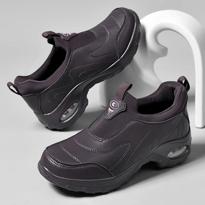 Zapatillas Informales Sin Cordones | Cuero con Cojín de Aire | Antideslizantes | Cómodas