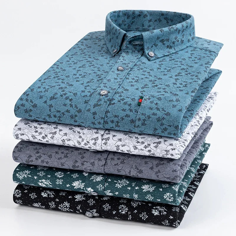 Camisa Slim Fit Algodón 100% | Moda Coreana | Streetwear Vintage | Liso/Estampado