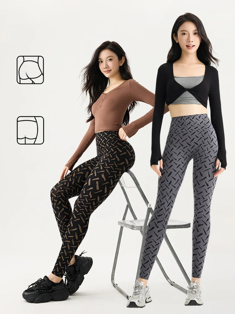 Leggings Piel Tiburón Estrellas | Impresión Cielo Elástico | Cintura Alta Correr Yoga P-O | Ticotrendy