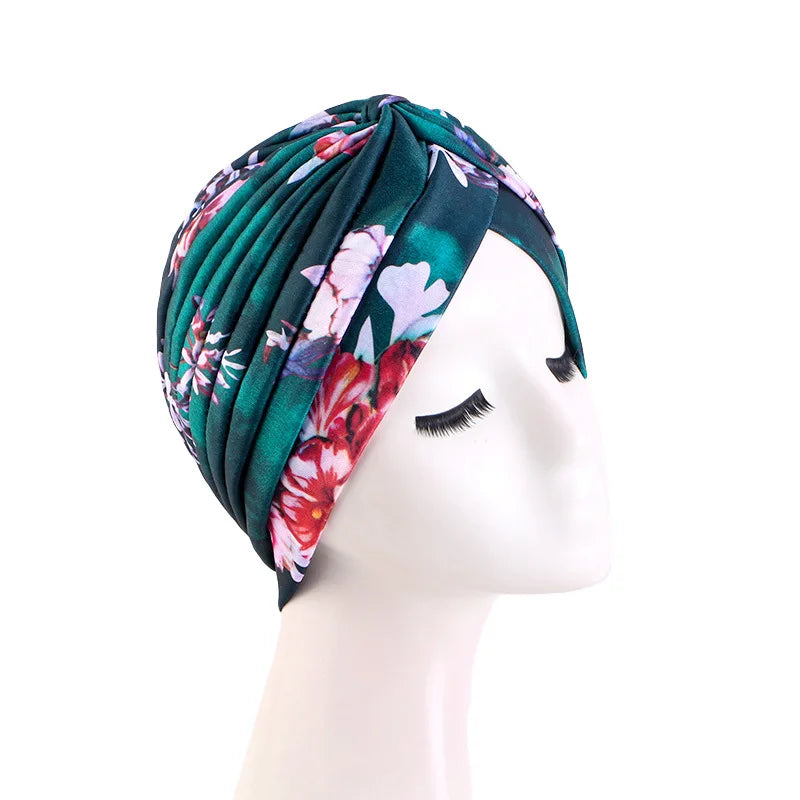 Turbante Hijab musulmán con estampado de volantes para mujer, gorro para envolver la cabeza, Hijab islámico árabe, abaya