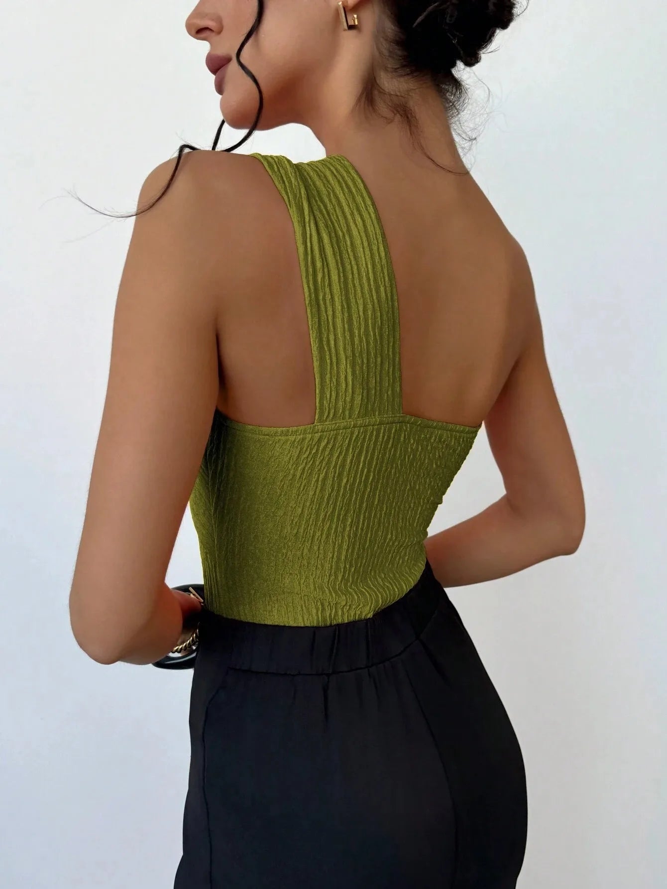 Traje de Baño Enterizo Un Hombro | Plisado Elegante y Sexy