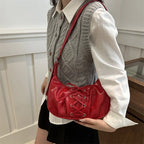 Dulce Bowknot Cool Girls bolsos para las axilas diseño plisado bolso de hombro tipo bandolera para mujer Simple suave Pu bolsos de mano para mujer