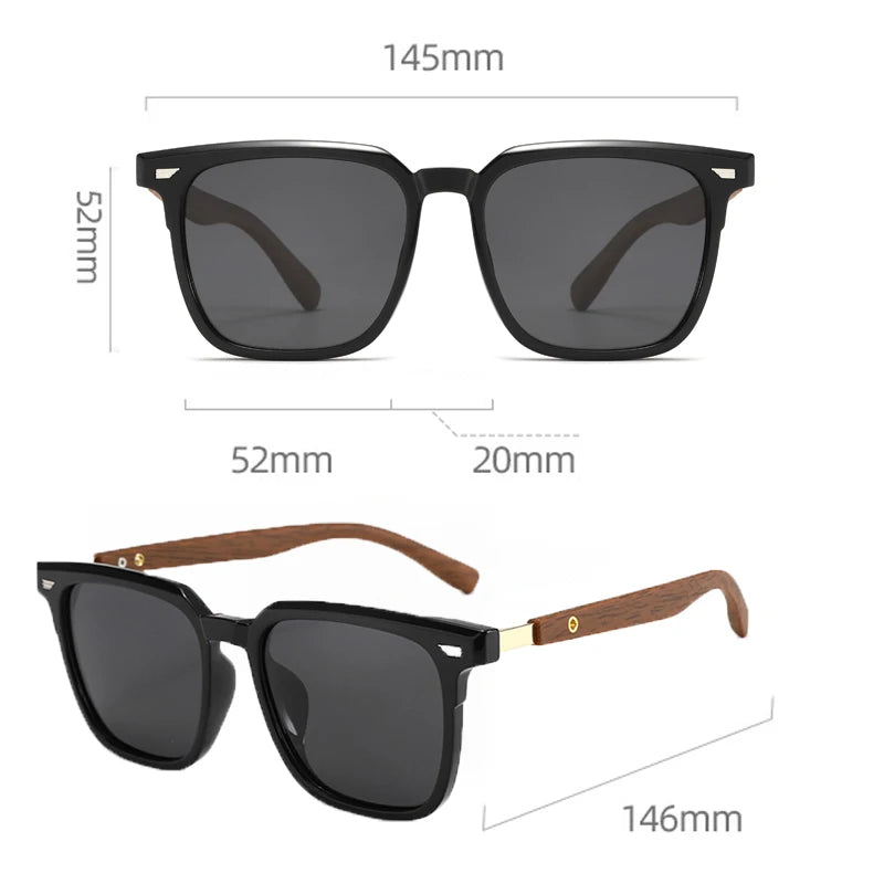 Gafas de Sol Polarizadas CATERSIDE | Montura TR90 y Patillas de Madera | UV400