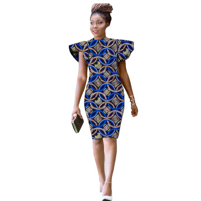 Vestido Dashiki Africano hasta la Rodilla