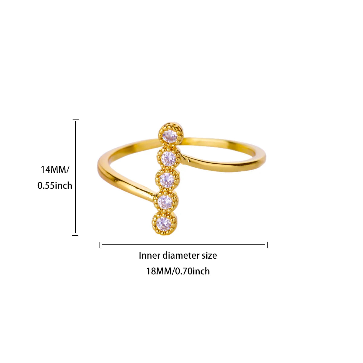 Anillo Ticotrendy Sol Lujo | Ópalo Circón | Abierto Acero Inox Oro | Joyería 2025