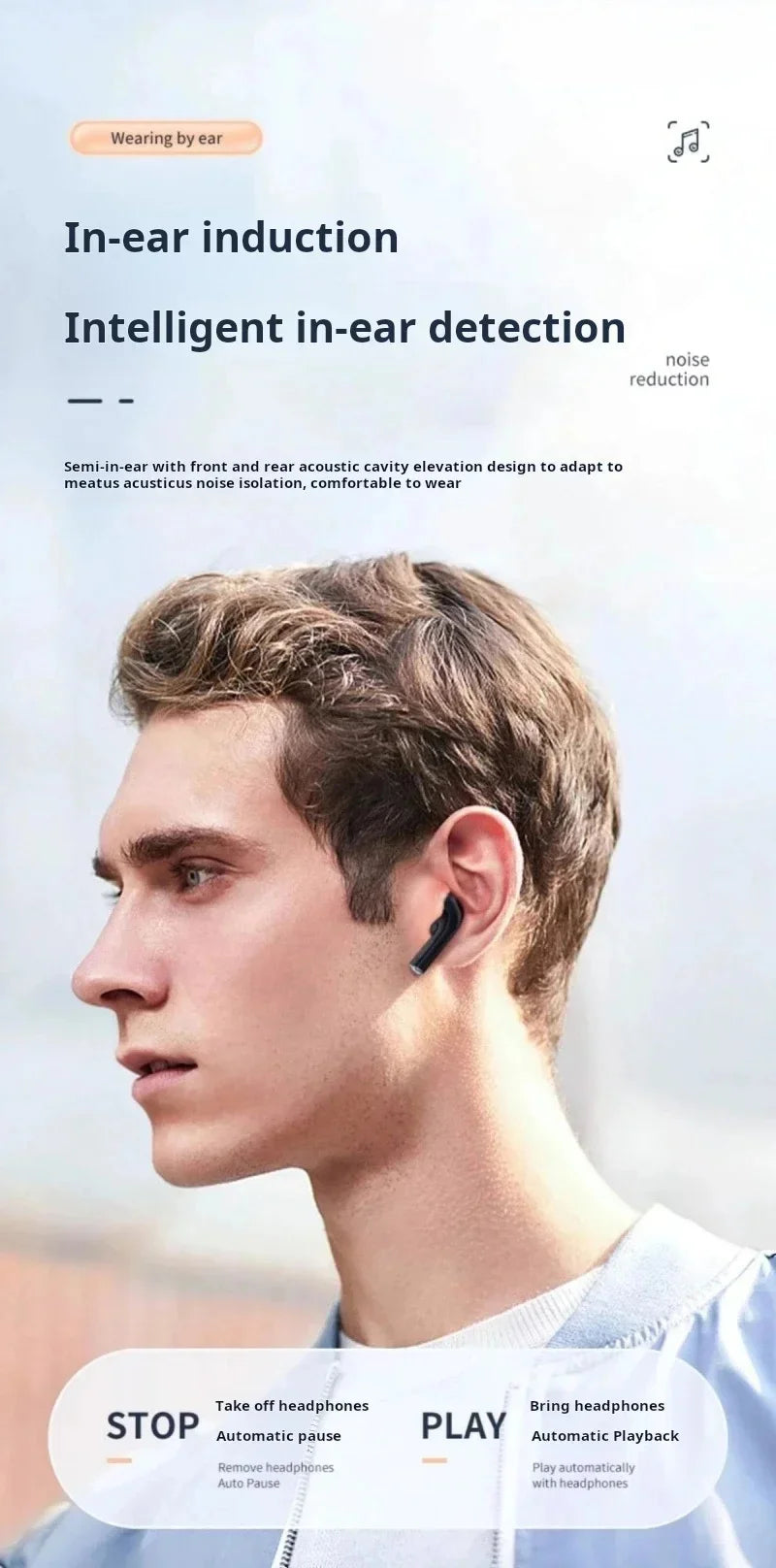 Auriculares SONY TWS Bluetooth | Deportivos | Estéreo Interno | Con Micrófono | Comodidad